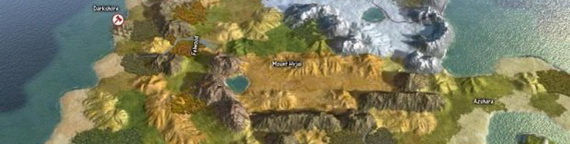 Карта Азерота в Civilization 5